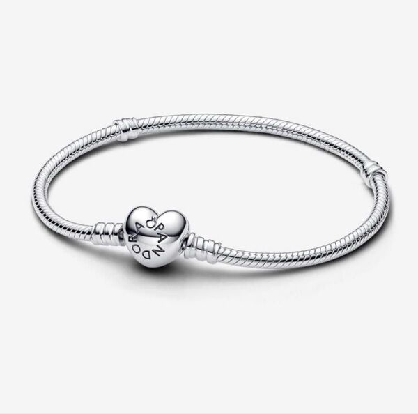 PANDORA ブレスレット ハートチャーム シルバー