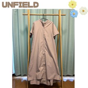 UNFIELD バックプリーツシャツワンピース