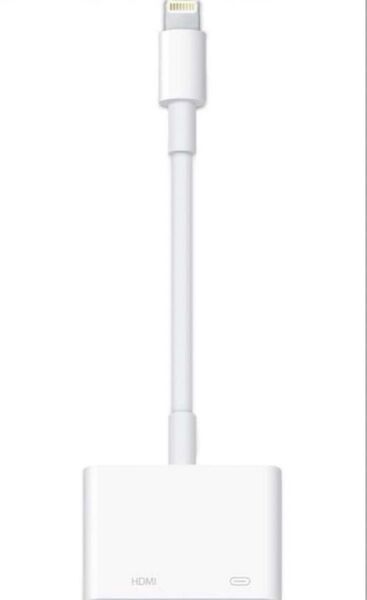 iPhone HDMI変換ケーブル HDMI変換アダプタ ライトニング 白 ホワイト 変換アダプター 変換アダプタ