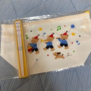 familiar ランチセット カトラリー 巾着 2点セット 未使用