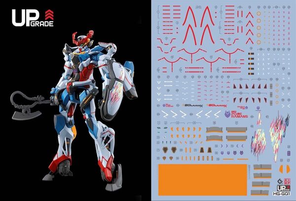 HG 1/144 GQuuuuuuX ジークアクス用蛍光水転写式デカール 他社製 ガンダム ガンプラ プラモデル