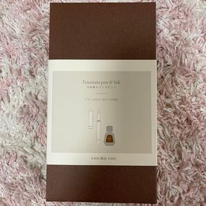 3COINS 万年筆&インクセット ベージュ