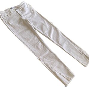 美品 ZARA ザラ ストレッチ スキニー デニムパンツ ホワイトデニム EUR36 USA04 MEX26 ホワイトレディース