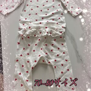 ベビー服 ハートセットアップ