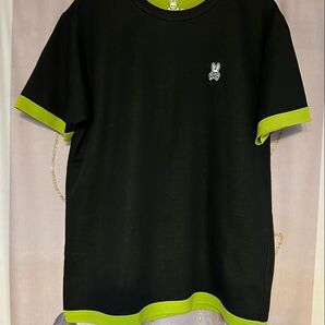 サイコバニー スカルラビット スポーツ ネオンライン Tシャツ ブラック