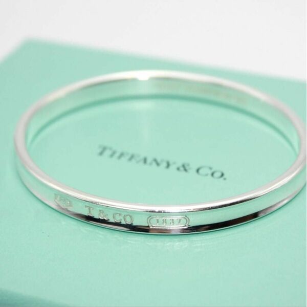 美品 Tiffany&Co. ティファニー 1837 ナロー カフ バングル