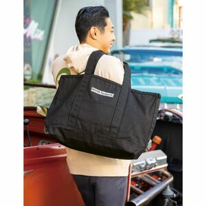 mooneyes MOON Equipped big tote bag black large tote bag black moon I z car bike liking. person . certainly 