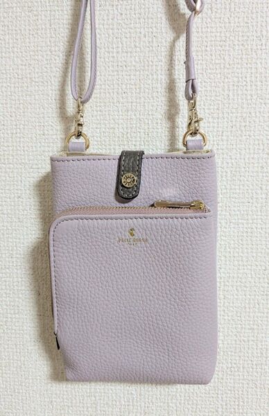 PELLE BORSA ペレボルサ レネット スマホショルダー ライラック 牛革