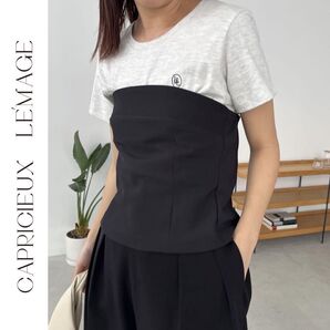 新品 CAPRICIEUX LE'MAGE バックリボンベアビスチェ カプリシューレマージュ ビスチェ ブラック 黒