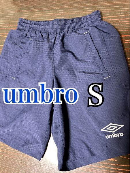 アンブロ ショートパンツ 紺 ネイビー S ポリエステル 男女兼用 美品 ハーフパンツ スポーツ