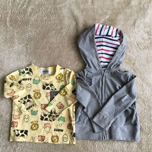 パーカー とミッフィーTシャツ2点セット 90サイズ