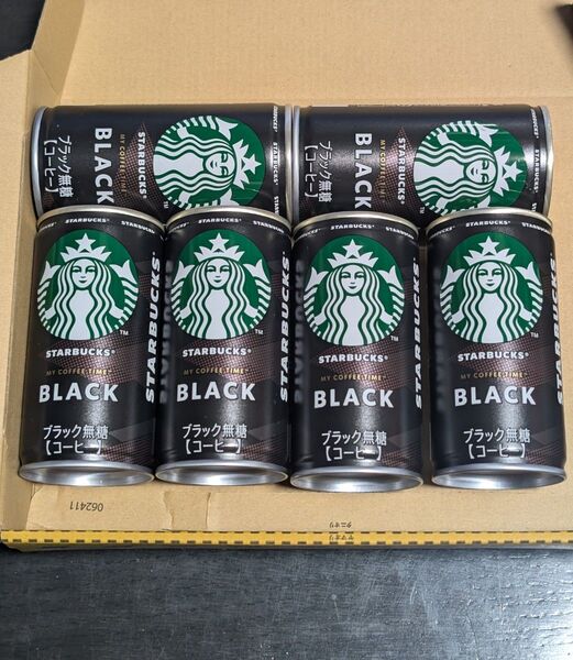 スターバックス ブラック 無糖コーヒー 185g×6缶