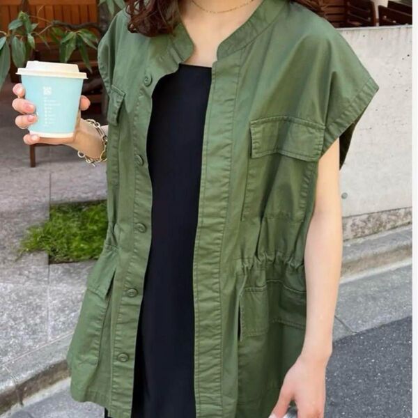 スタンドネックミリタリーベスト≪WEB限定/ユニセックス≫
