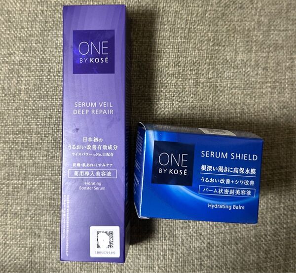 新品【医薬部外品】 ONE BY KOSE 導入美容液 セラムヴェール ディープリペア+セラムシールド セット ワンバイコーセー