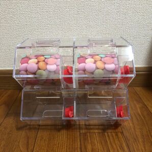キャンディポット 2段 4個セット クリア