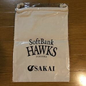 ソフトバンク Soft Bank HAWKS コットン 巾着の画像1