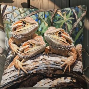 フトアゴヒゲトカゲ クッションカバー