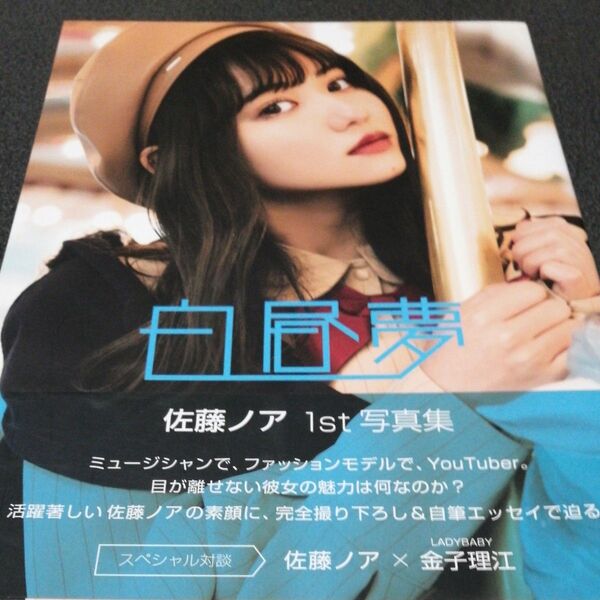 白昼夢 佐藤ノア1st写真集 帯付き (TWJ BOOKS) 〔pon/撮影〕 さとうのあ noa satoh ファッションモデル