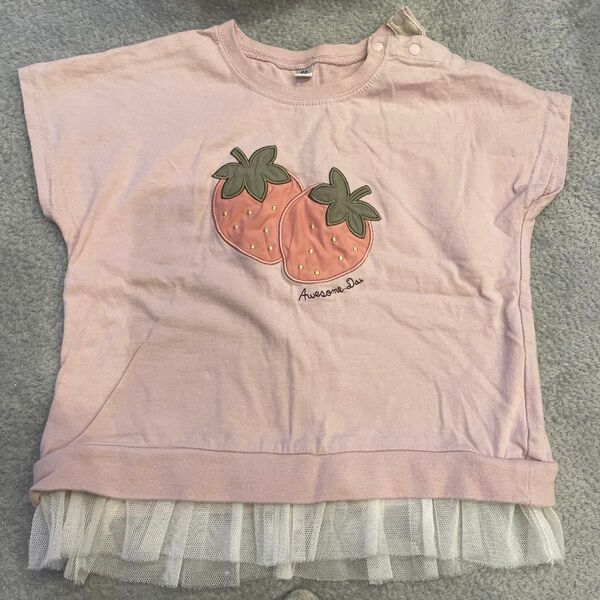 半袖 Tシャツ 95サイズ いちご柄