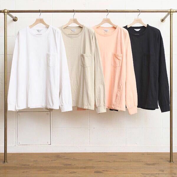 unused 17SS L/S Tee Pink 3 Tシャツ ロンT ポケット ポケT オーバーサイズ 薄ピンク US1256