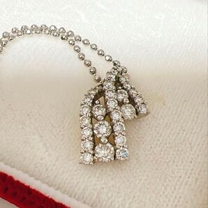 【美品】プラチナ PT850 PT900 ダイヤモンド デザインネックレス(保証書付き)