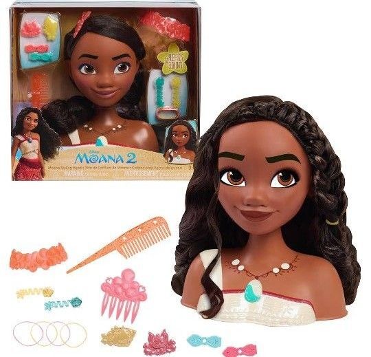 人気商品 日本未発売 ディズニー プリンセス モアナ ヘアスタイリングドール 人形 ヘア 小物14点 美容室 美容師ごっこ 実物大