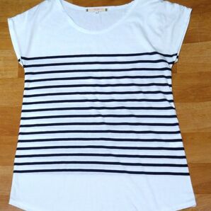 PINK adobe ボーダーTシャツ