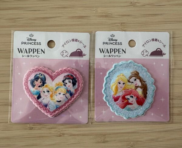 ディズニープリンセス シールワッペン 2枚セット