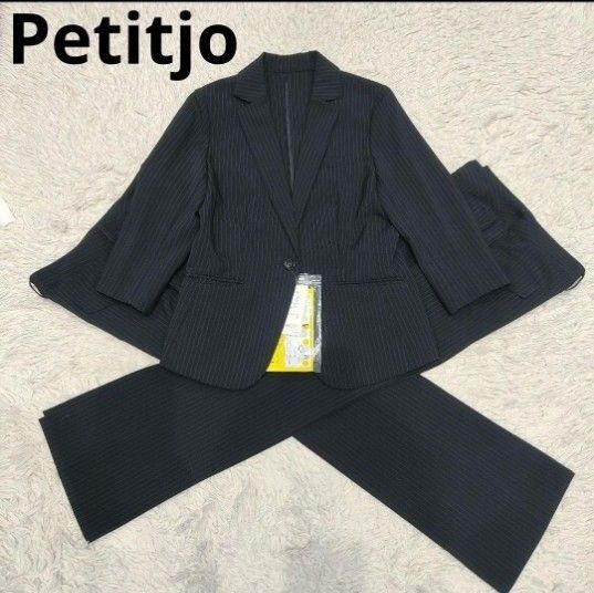 Petitjo プッチージョ パンツ スーツ セットアップ パンツ2枚 低身長向け 紺 ネイビー S