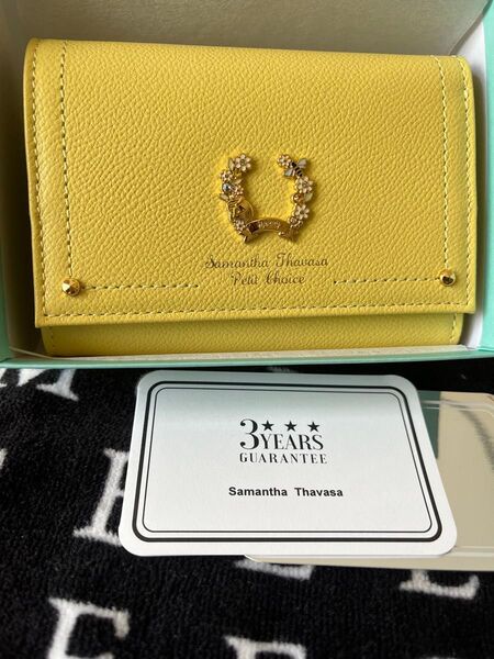 サマンサタバサ プチチョイス ディズニーくまのプーさん 三つ折りお財布 イエロー黄色 新品、未使用