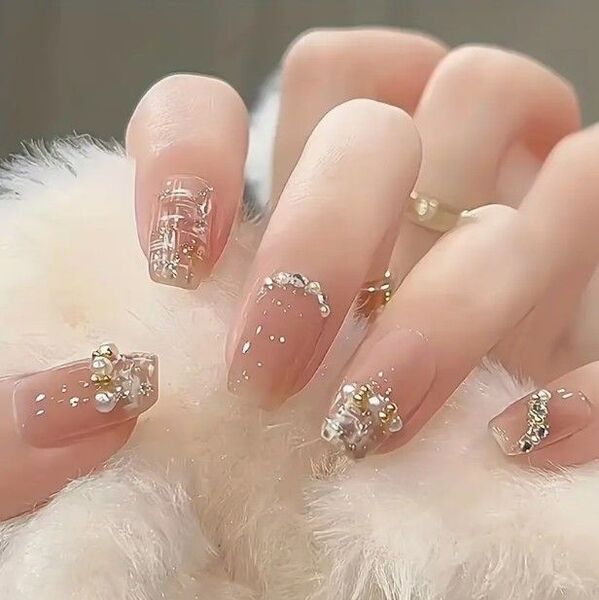 ネイルチップ ネイルシール つけ爪 かわいい 付け爪 3D爪 ネイル 結婚式 ワンポイント