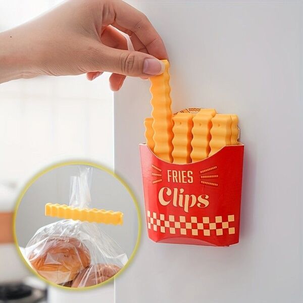 キッチンクリップ フライドポテト 袋止めクリップ マグネット フードクリップ