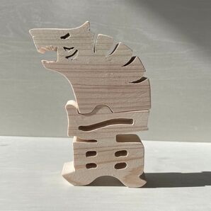 ハンドメイド 干支の組み木 トラ