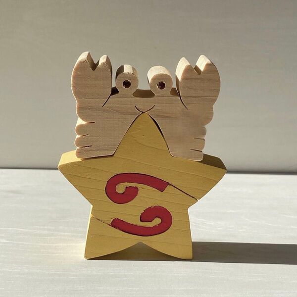 ハンドメイド 星座の組み木 蟹座