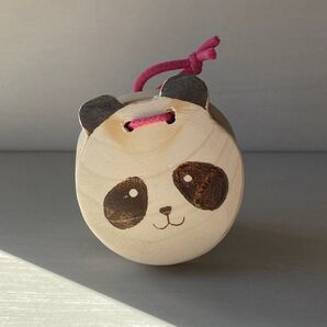 ハンドメイド パンダのカスタネット