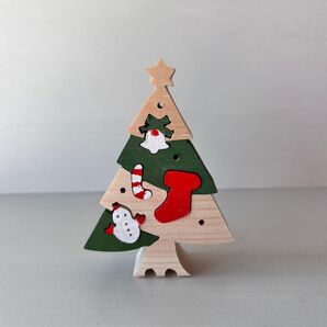 ハンドメイド クリスマスツリーの組み木