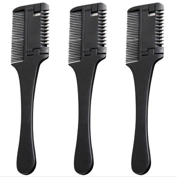 3本セット くし ヘアカッター コームシェーパー 両面 ヘアーカッター ヘアコーム サロン家庭 理容 理髪ツール ヘアスタイリング