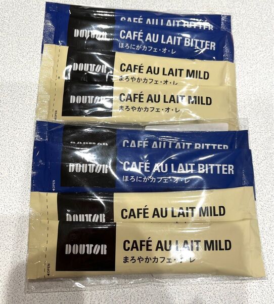 ドトール カフェ・オ・レ スティック 4本セット×2袋 ほろにが&まろやか