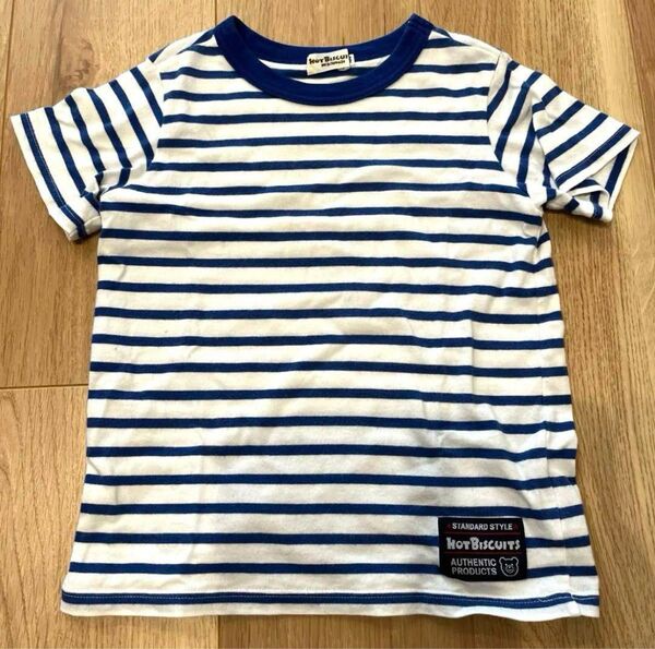 ミキハウス HOT BISCUITS ボーダー 半袖Tシャツ 子ども服 100cm キッズ