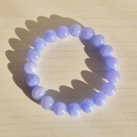 新品【ブルーエンジェライト ブレスレット】天然石 パワーストーン 10mm