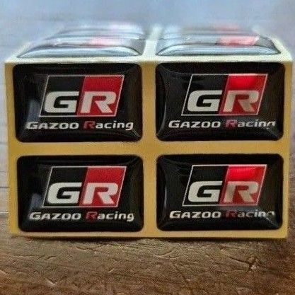 ガズーレーシング GR ステッカー 4枚 3D ミニステッカー エンブレム