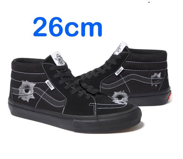■Supreme Vans Nate Lowman Skate Grosso Mid Black ブラック■US8 26センチ