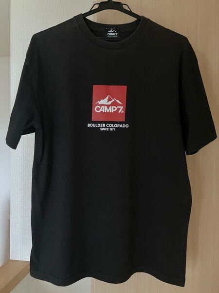 CAMP7 BOXロゴ 半袖Tシャツ L/ブラック