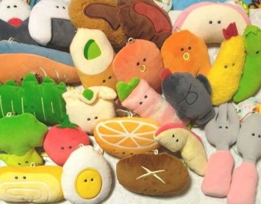 【つぶらな瞳のお弁当+】マスコット ボールチェーン ぬいぐるみ 24点セット