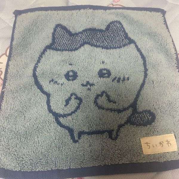 ちいかわ ミニタオル タオル ブルー ブランケット ハンドタオル 正絹 古布 はぎれ 木綿 ハチワレ モモンガ シーサー