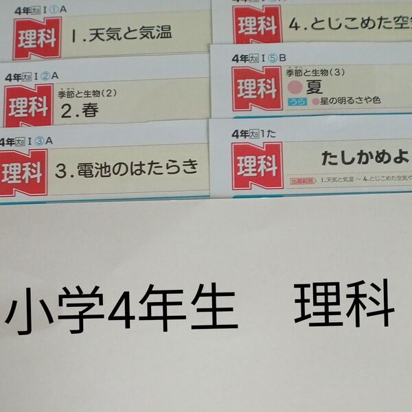 4年生 理科 ぶんけい 大日本図書 カラーテスト 一学期 未使用 自宅保管