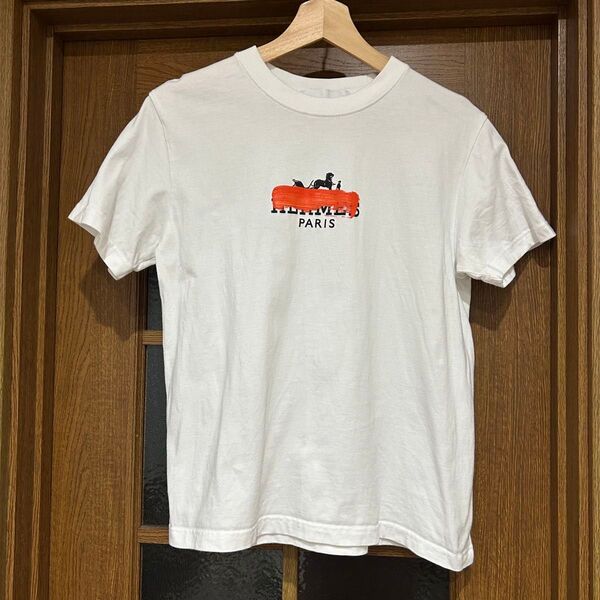 Account パロディ エルメス ロゴ Tシャツ ホワイト