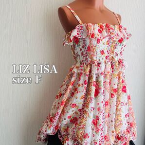 【希少】LIZ LISA花柄シフォンベアワンピ