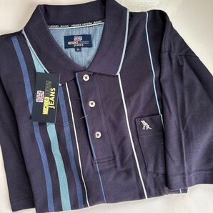 MICHIKO LONDON JEANS 半袖ポロシャツ M ネイビー ストライプ 未使用