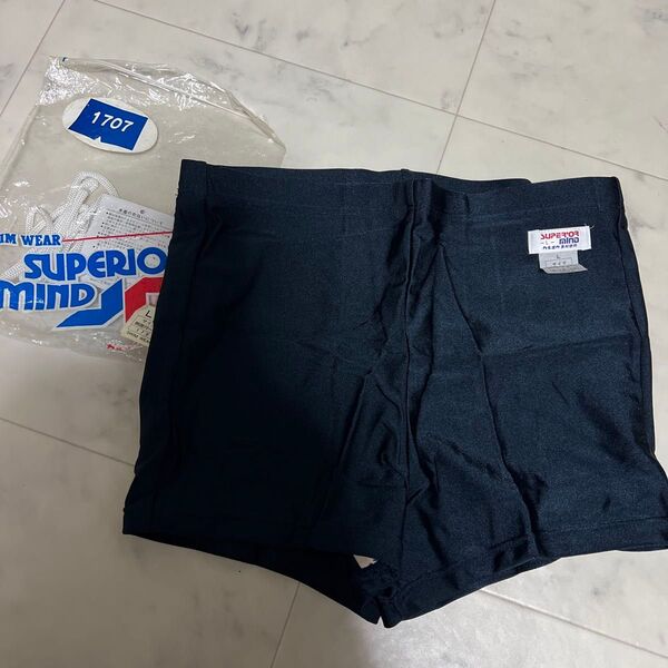 SUPERIOR MIND メンズ水着 Lサイズ 黒 子ども キッズ 中学生 高校生 スクール水着